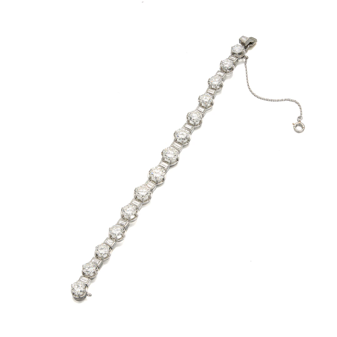 A Diamond and Platinum Bracelet