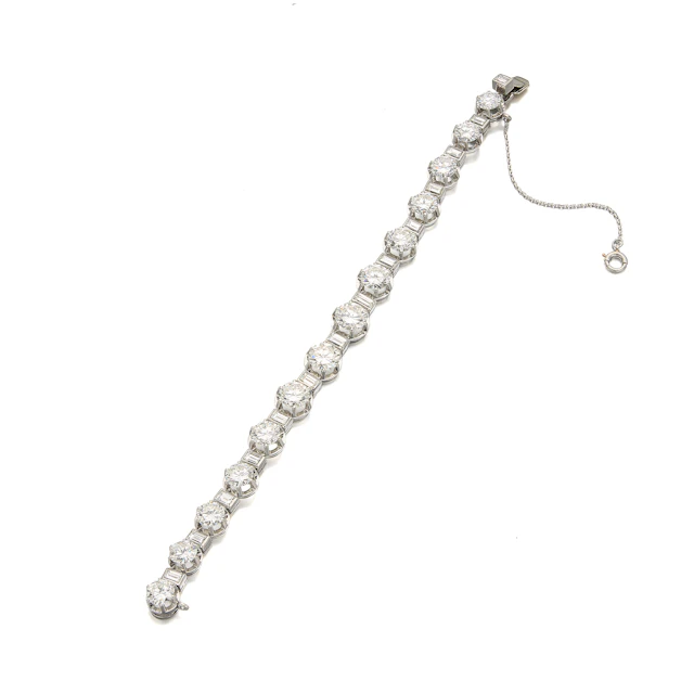 A Diamond and Platinum Bracelet
