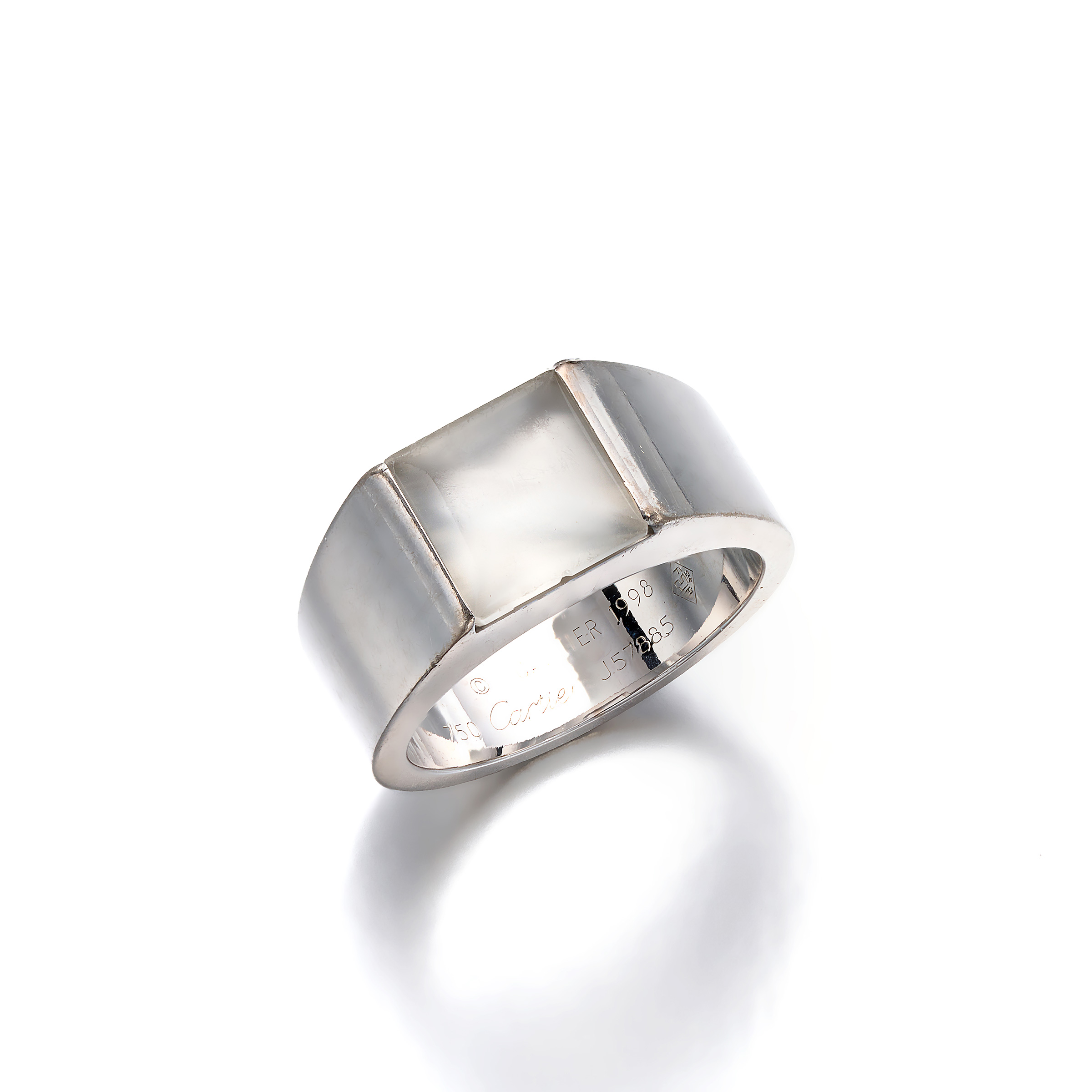 A Moonstone and White Gold Ring, Cartier, circa 2001