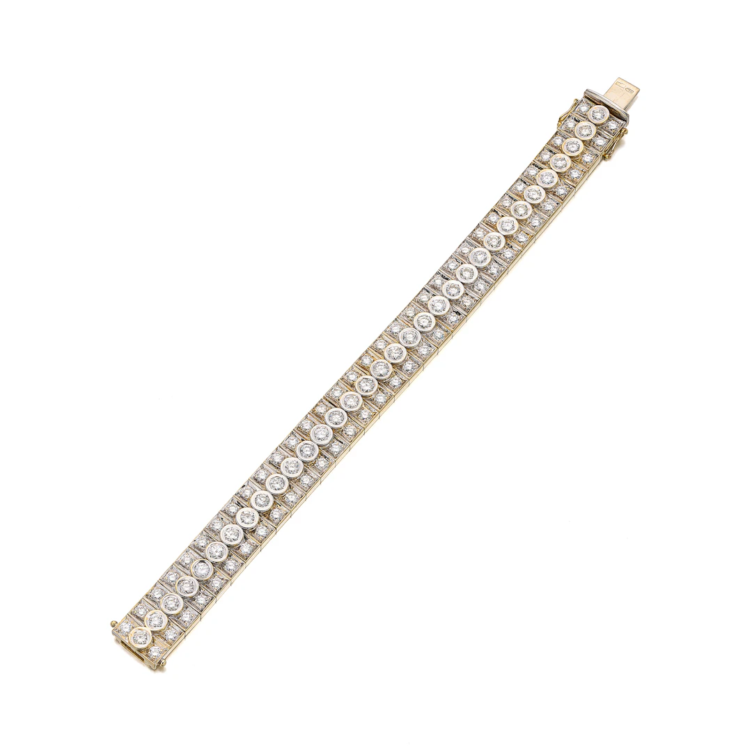 A Diamond and Gold Bracelet