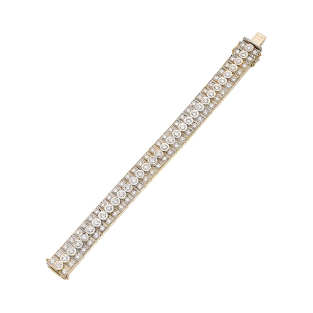 A Diamond and Gold Bracelet