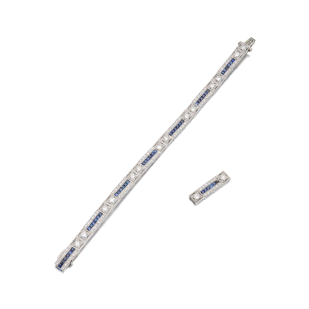 An Art Deco Diamond and Platinum Bracelet