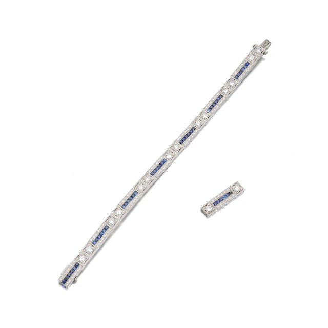 An Art Deco Diamond and Platinum Bracelet