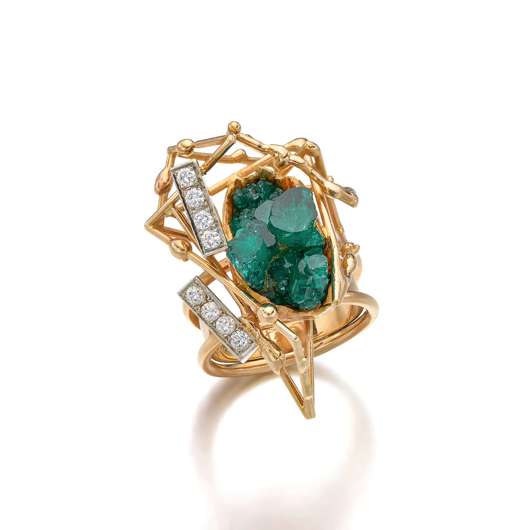 A Diamond, Platinum and Gold Ring, Cavelti