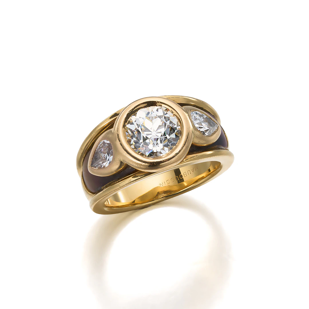 A Diamond, Mother-of-Pearl and Gold 'Nadia' Ring, Mauboussin