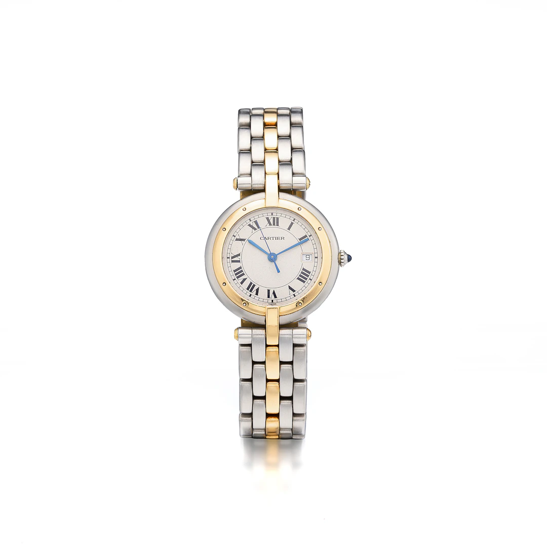 A Lady's Gold and Stainless Steel 'Panthère Vendôme' Wristwatch, Ref.