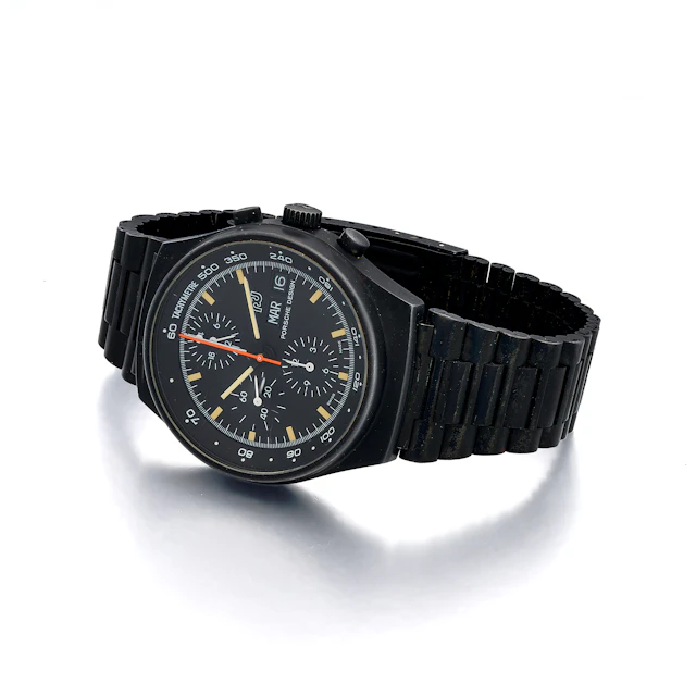 A Gentleman's Black-Coated Stainless Steel 'Chronograph 1' Wristwatch