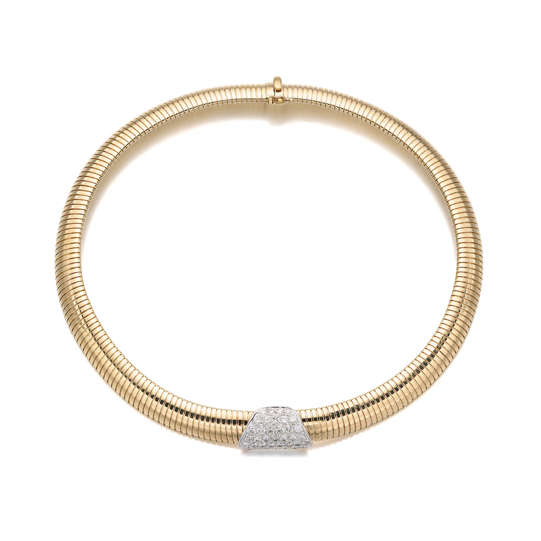 A Diamond and Gold Necklace