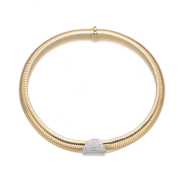 A Diamond and Gold Necklace