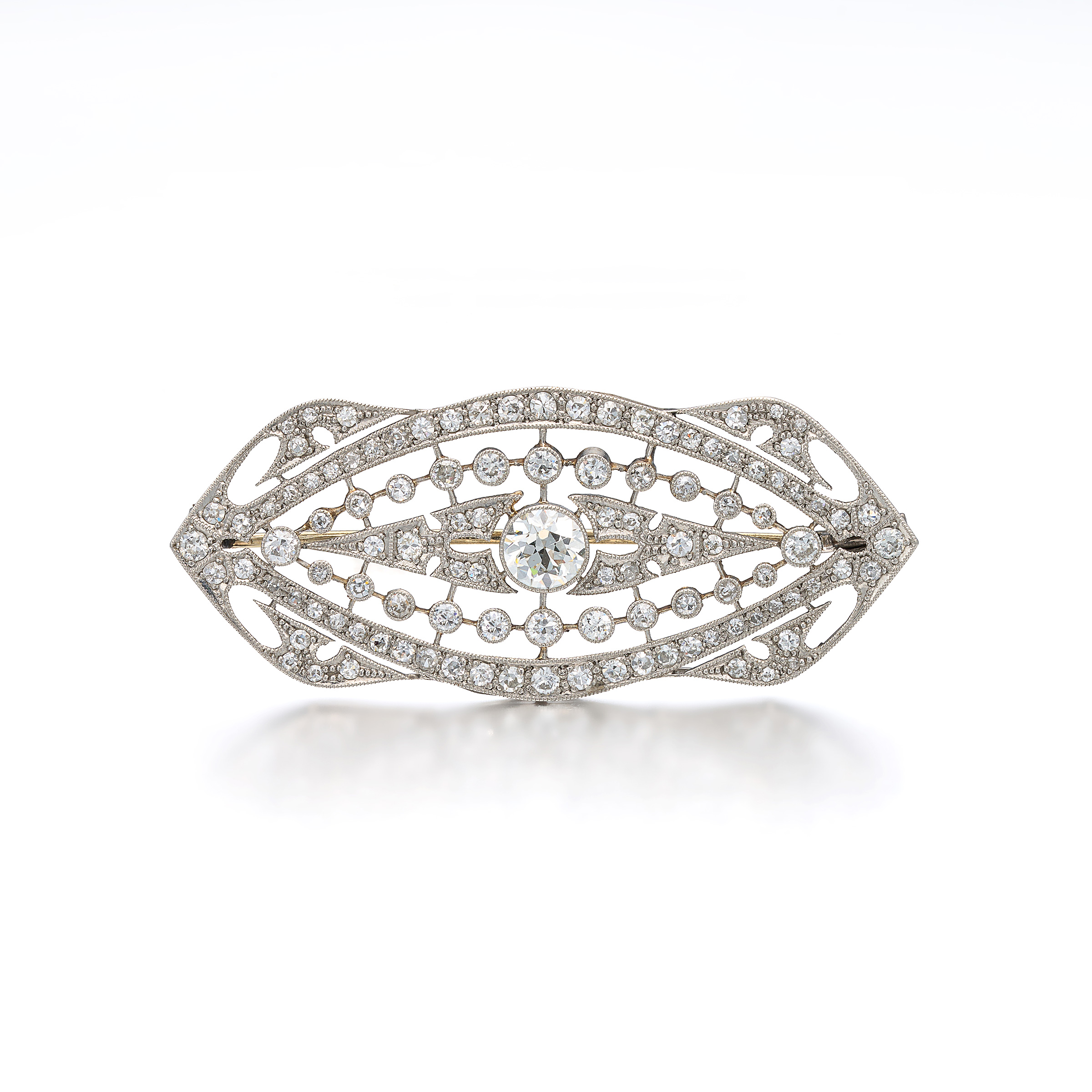 A Diamond and Platinum Brooch, circa 1920
