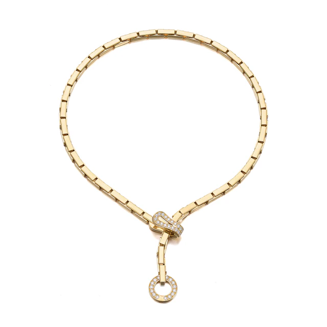 A Diamond and Gold 'Agrafe' Necklace, Cartier, circa 2016