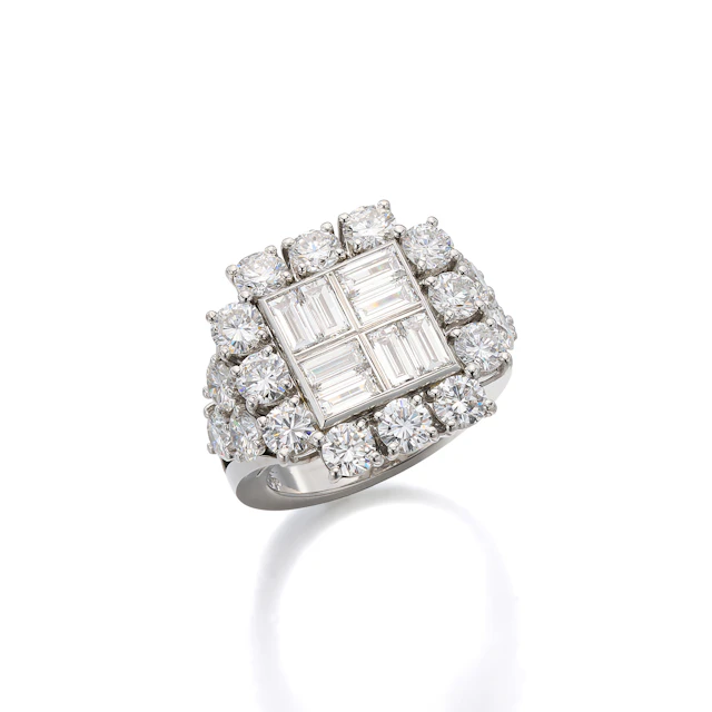 A Diamond and Platinum Ring, Gubelin