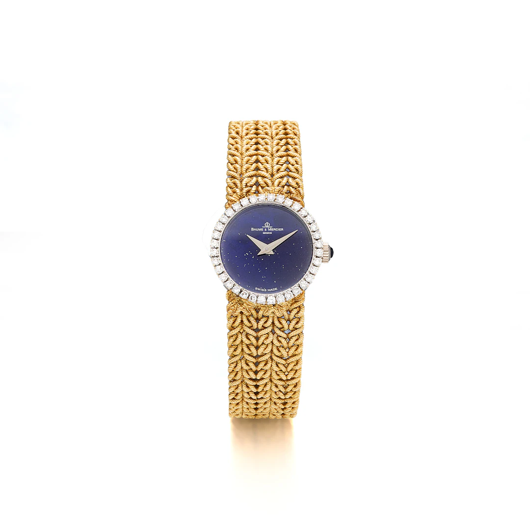 A Lady's Diamond and Gold Wristwatch, Baume & Mercier, circa 1970