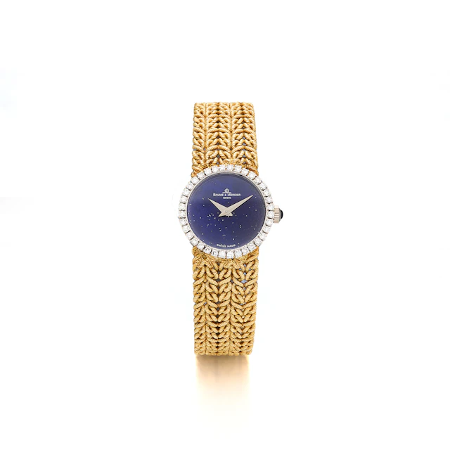 A Lady's Diamond and Gold Wristwatch, Baume & Mercier, circa 1970