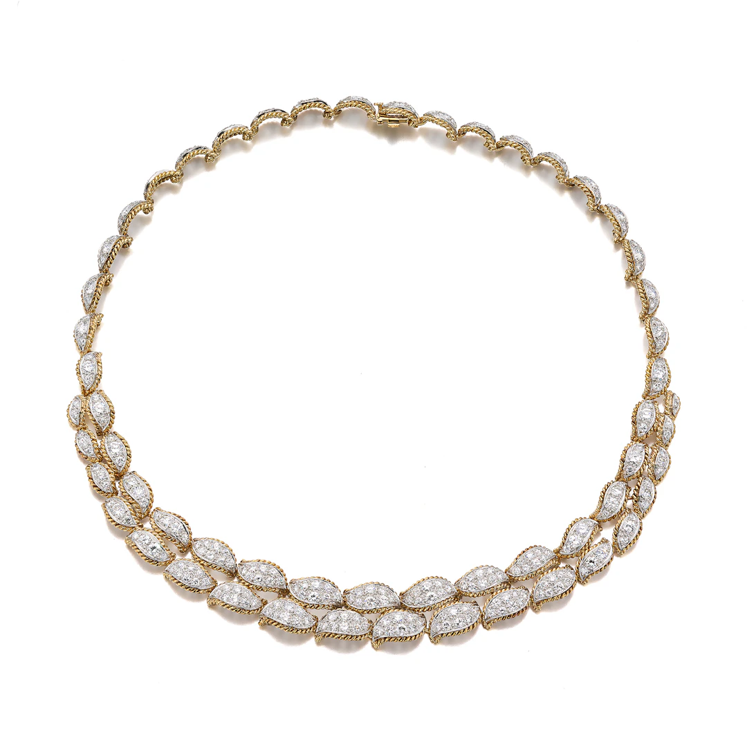 A Diamond and Gold Necklace