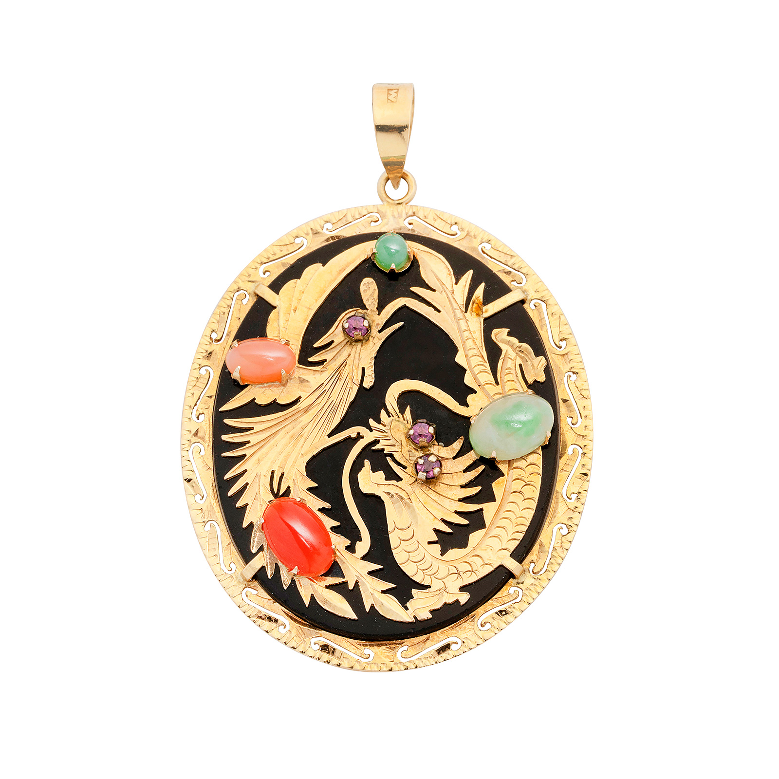 No Reserve | Multi-Gem and Gold Pendant