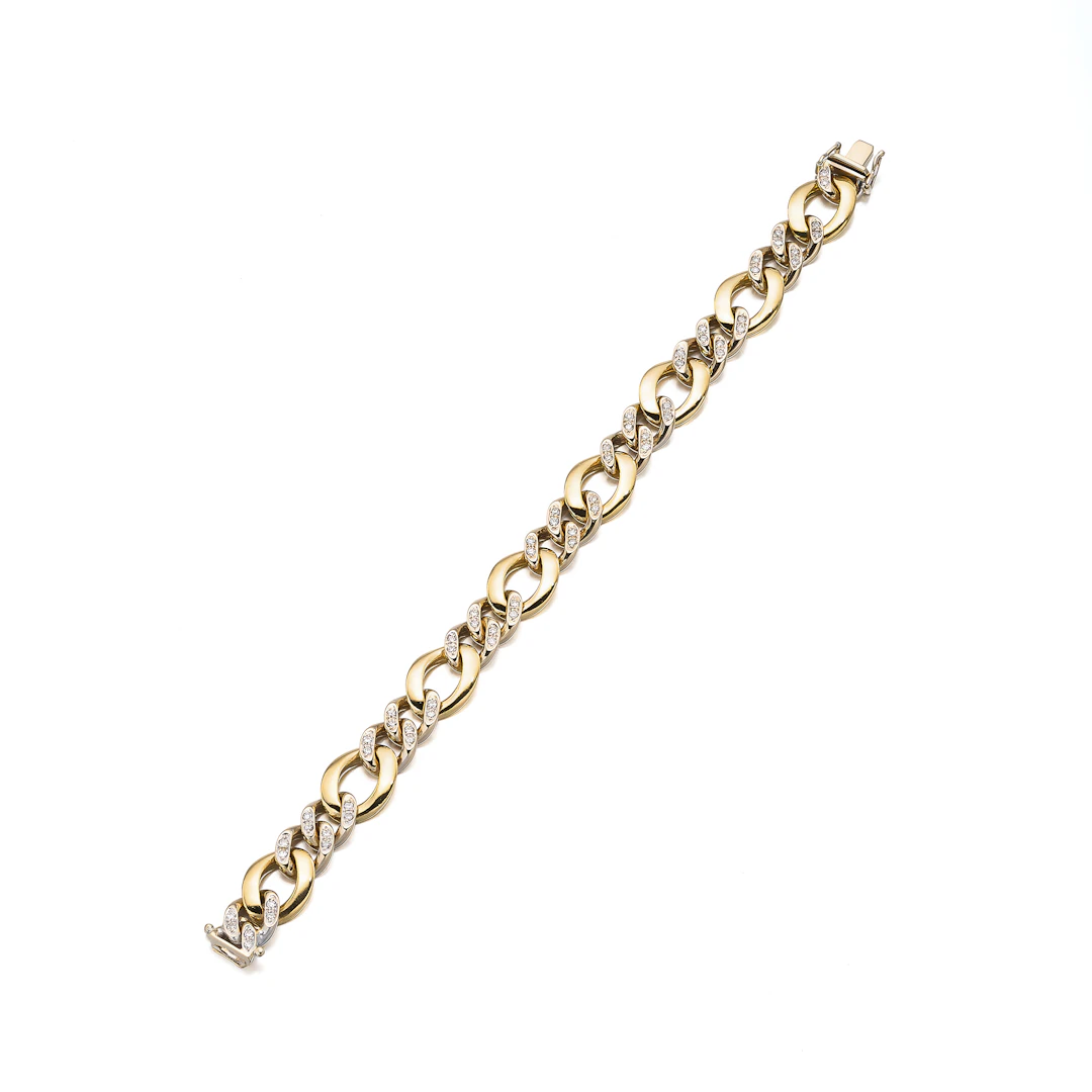 A Diamond and Two-Tone Gold Bracelet