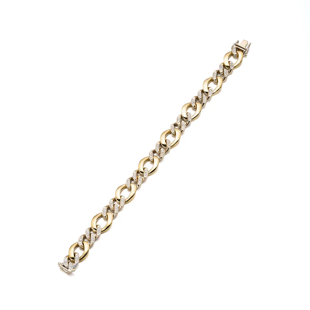 A Diamond and Two-Tone Gold Bracelet
