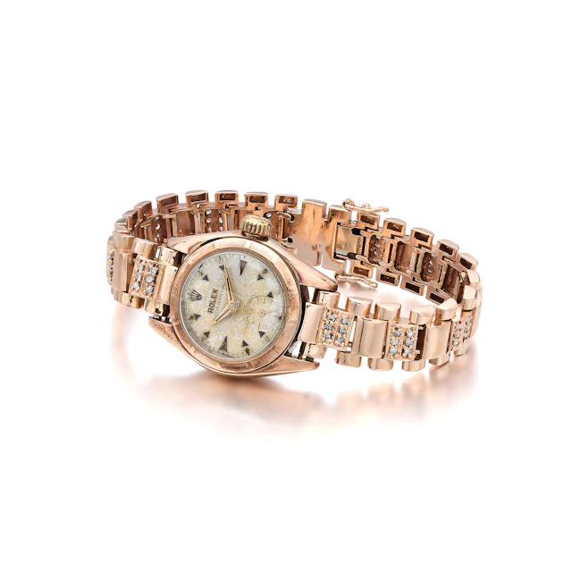 A Lady's Rose Gold 'Oyster Perpetual Bubble Back' Wristwatch, Ref. 4686, Rolex
