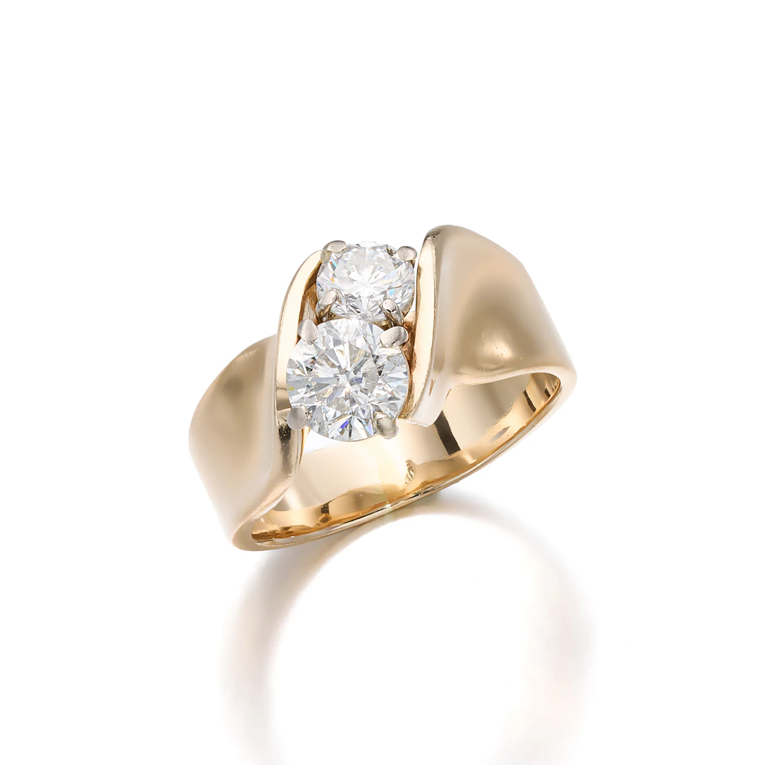 A Diamond and Gold Ring
