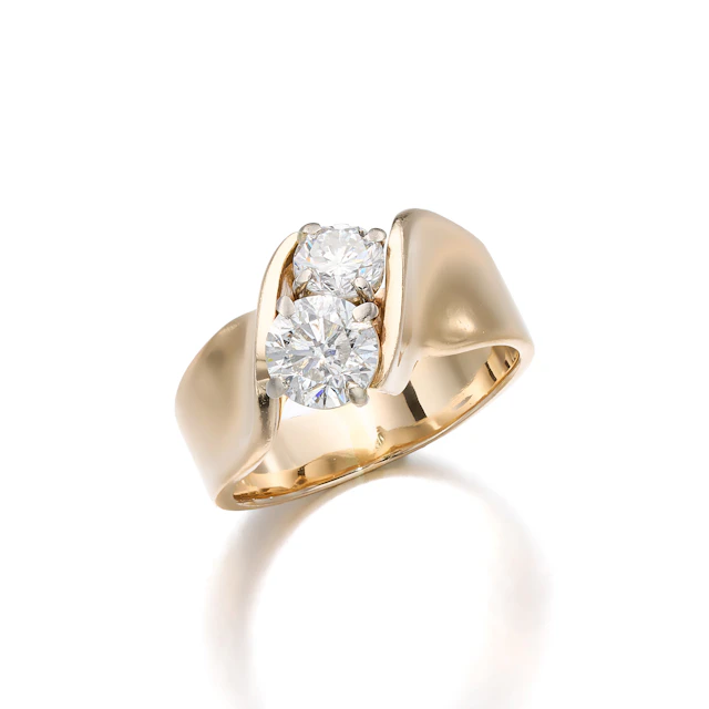 A Diamond and Gold Ring