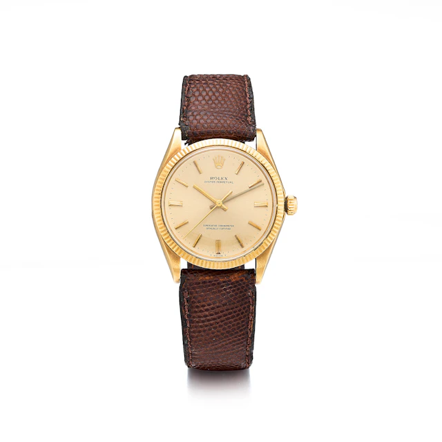A Gentleman's Gold 'Oyster Perpetual' Wristwatch, Ref. 1005, Rolex, circa 1969