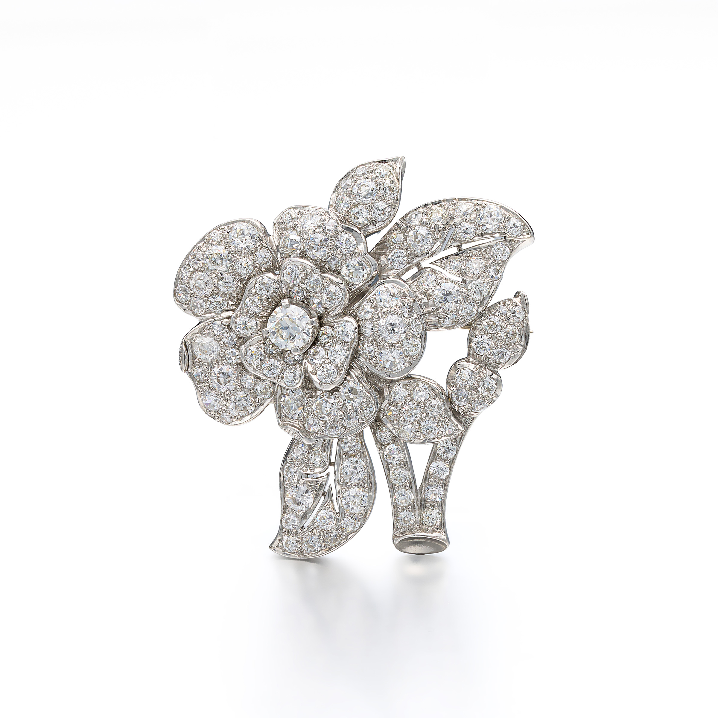 A Diamond and Platinum Brooch, circa 1930