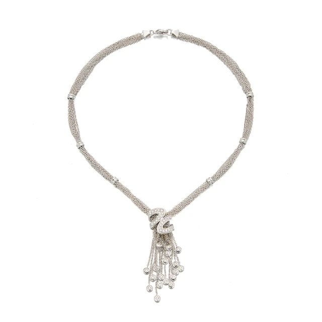 A Diamond and White Gold Necklace