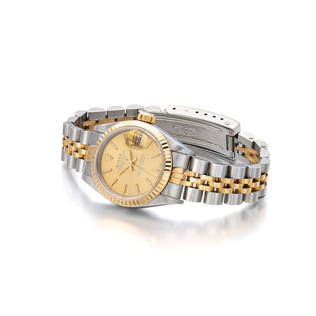 A Lady's Stainless Steel and Gold 'Datejust' Wristwatch, Ref. 69173