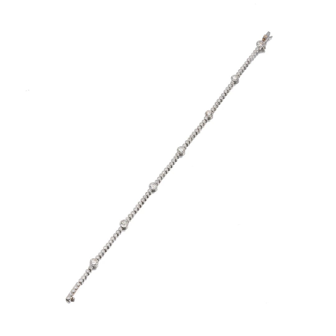 A Diamond and Platinum Bracelet