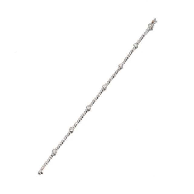 A Diamond and Platinum Bracelet