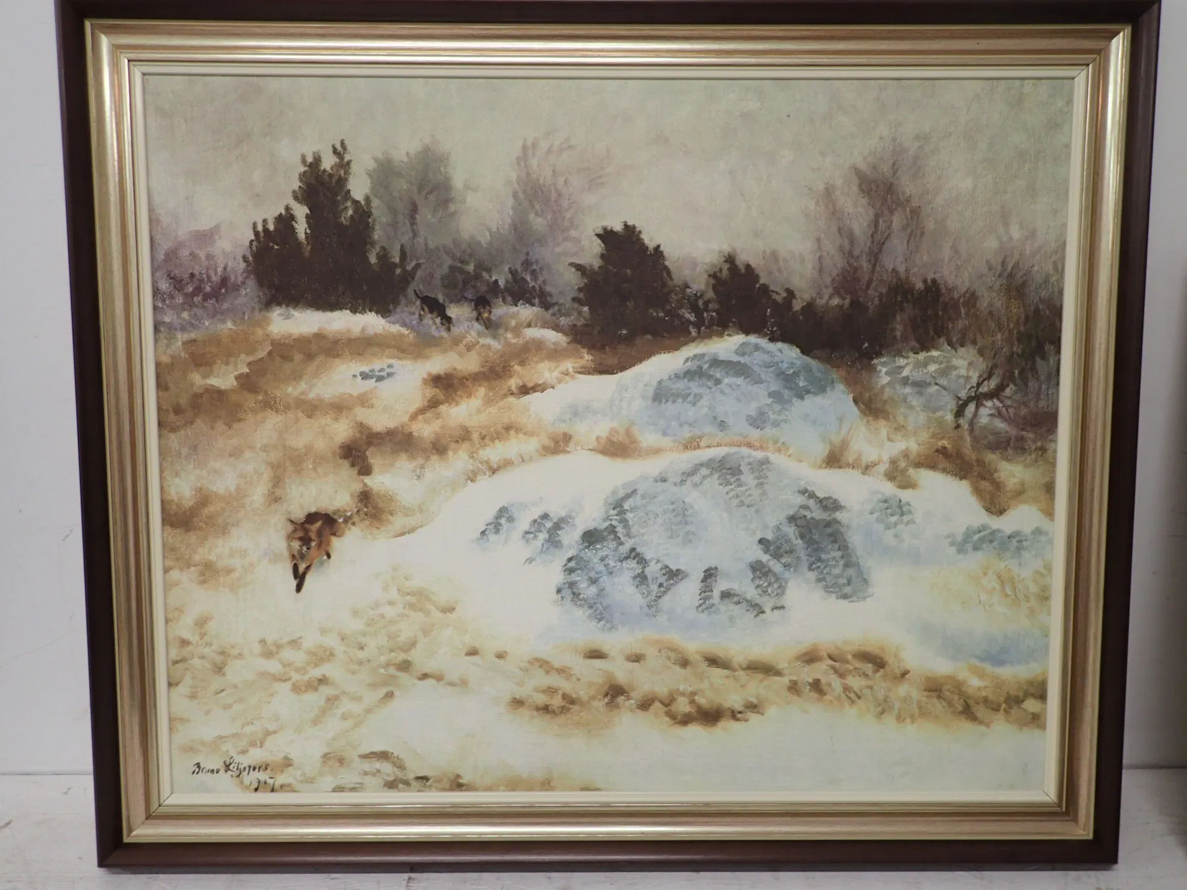Tryck på duk " B.Liljefors" 85x102cm yttermått