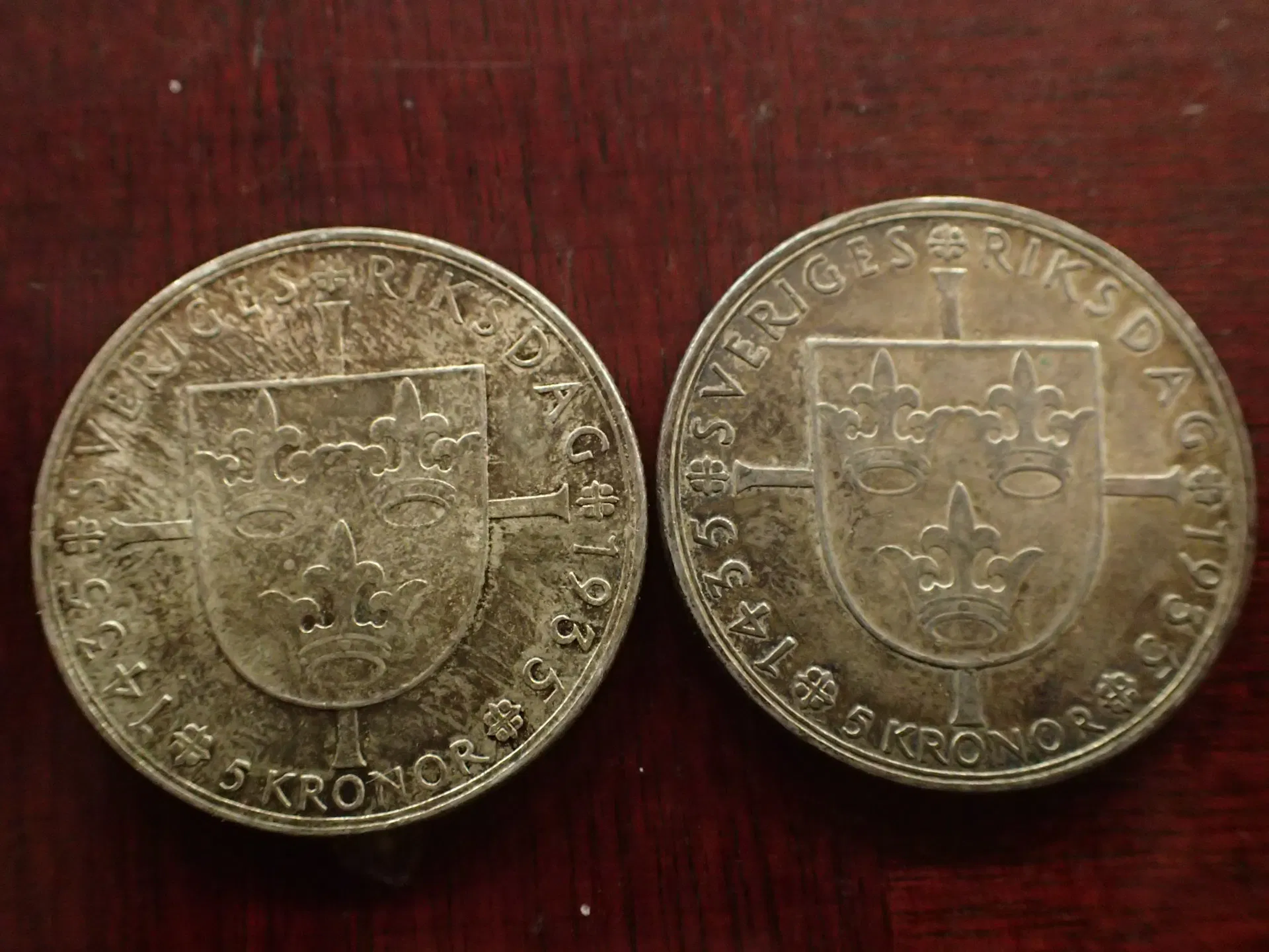 2st silvermynt 1935 90% vikt:50gr