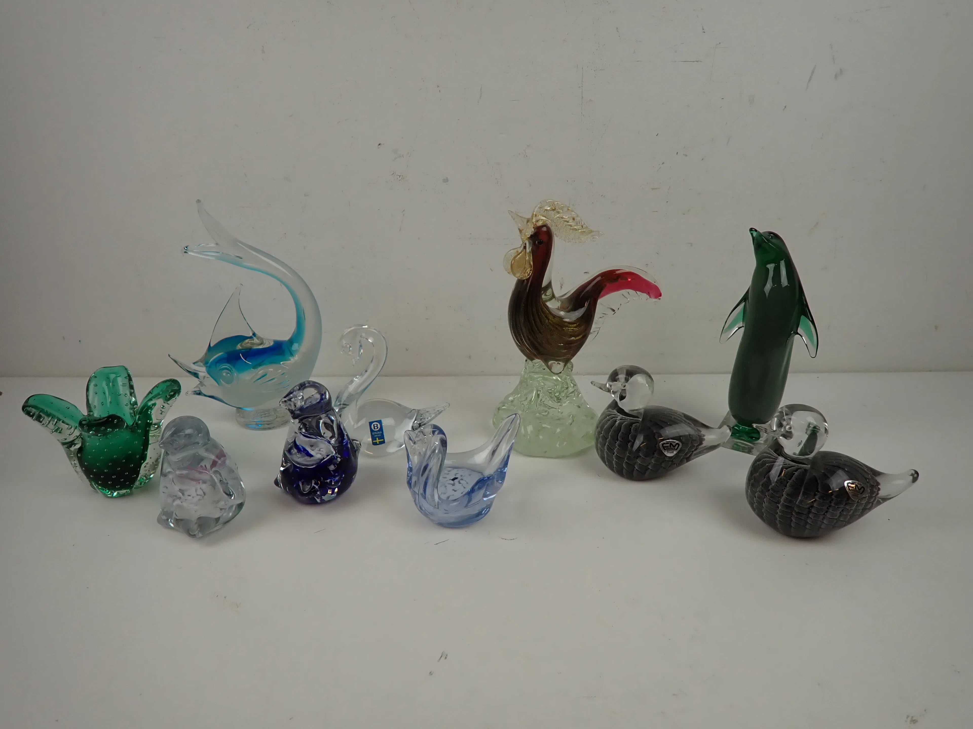 FIGURER i konstglas bl a FM Ronneby, Murano Italy