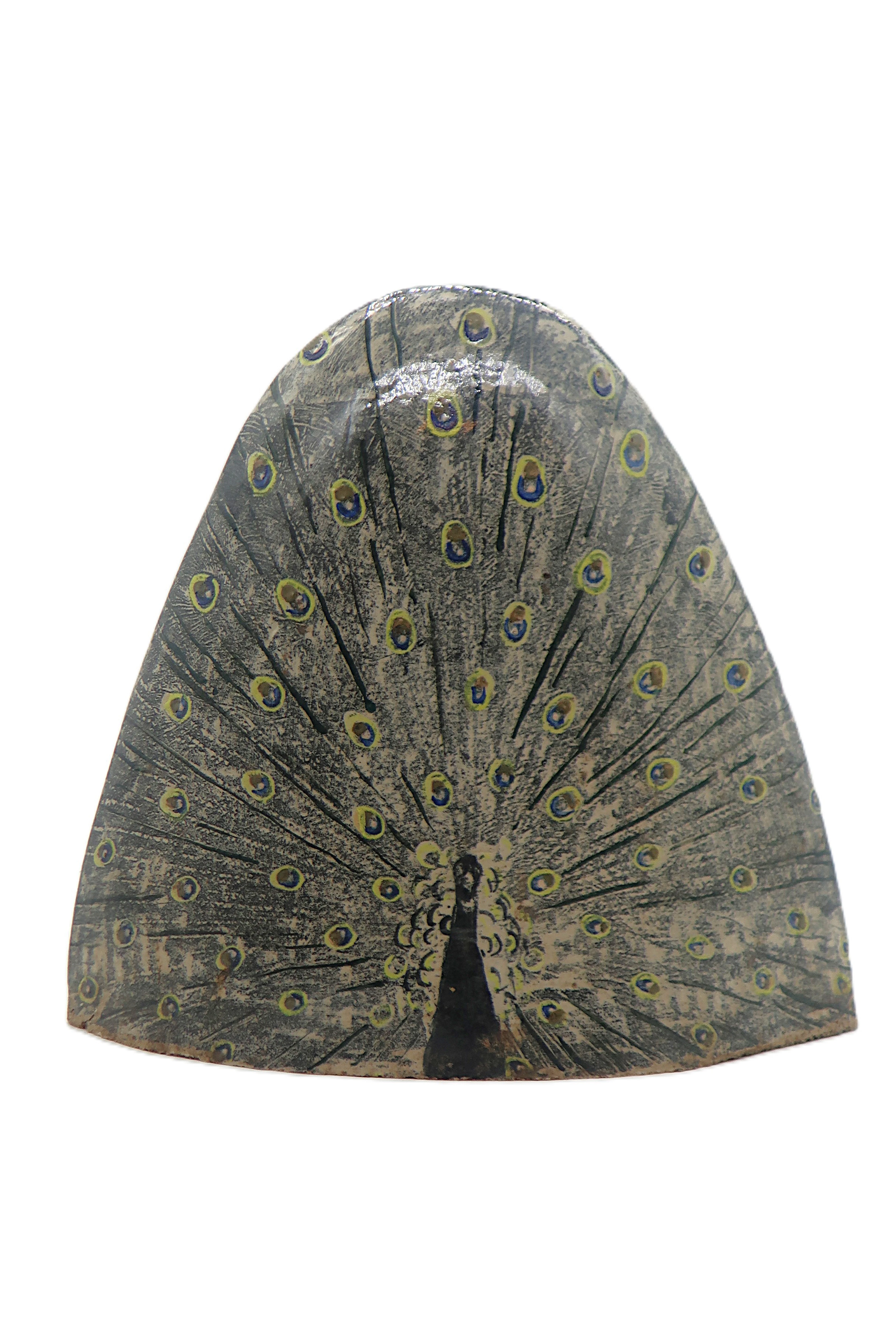 KERAMIKSKULPTUR "PÅFÅGEL"