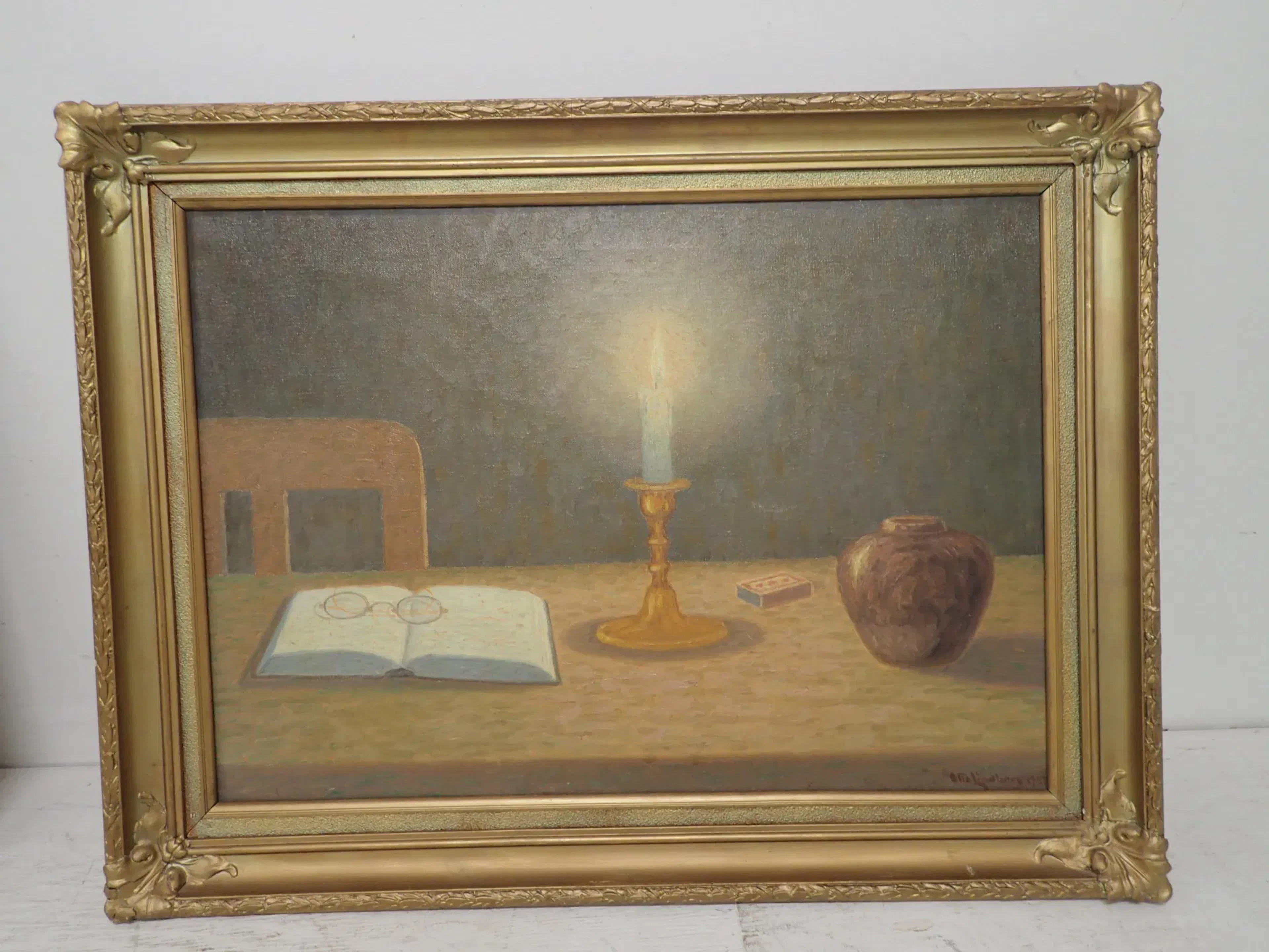 Otto Lindberg 1937 duk 48x68cm