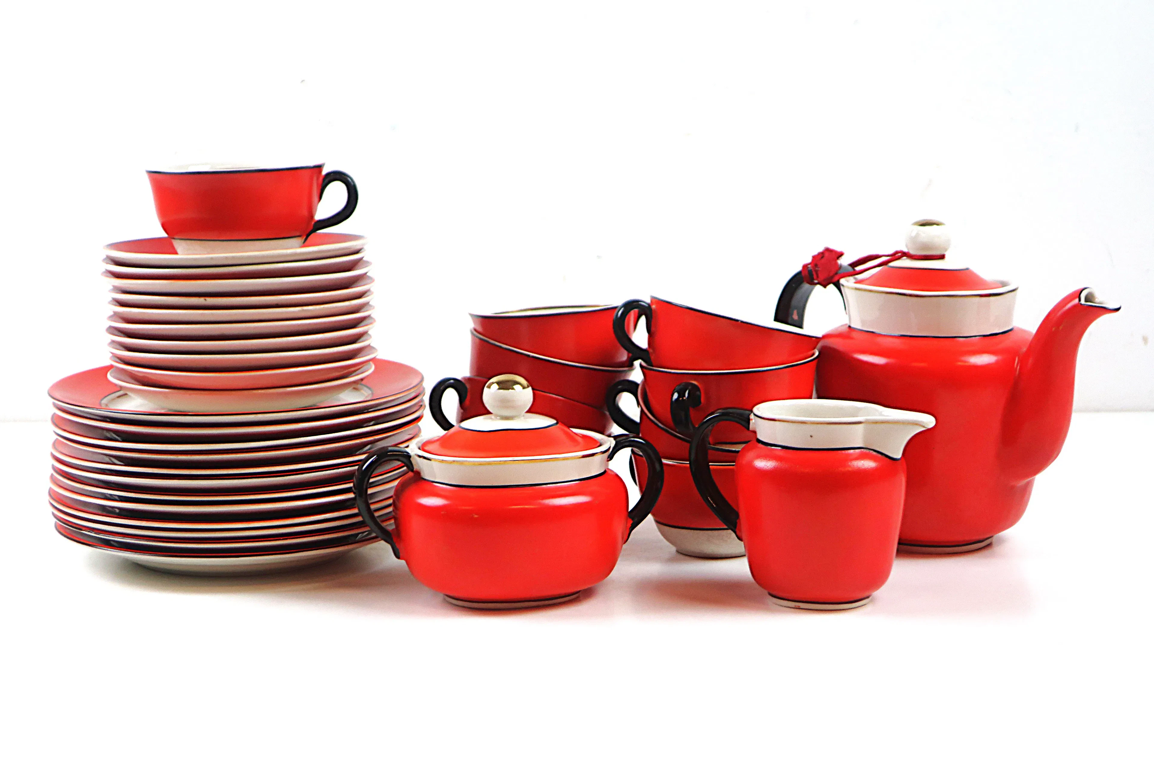 KAFFESERVIS "KARNEVAL" UPSALA-EKEBY GEFLE. 34-DELAR
