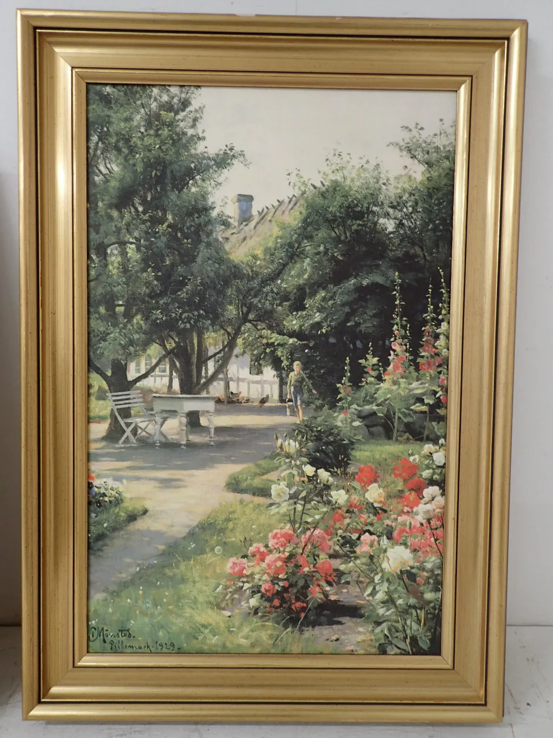 Tryck på duk "P.Mönsted" 74x53cm yttermått
