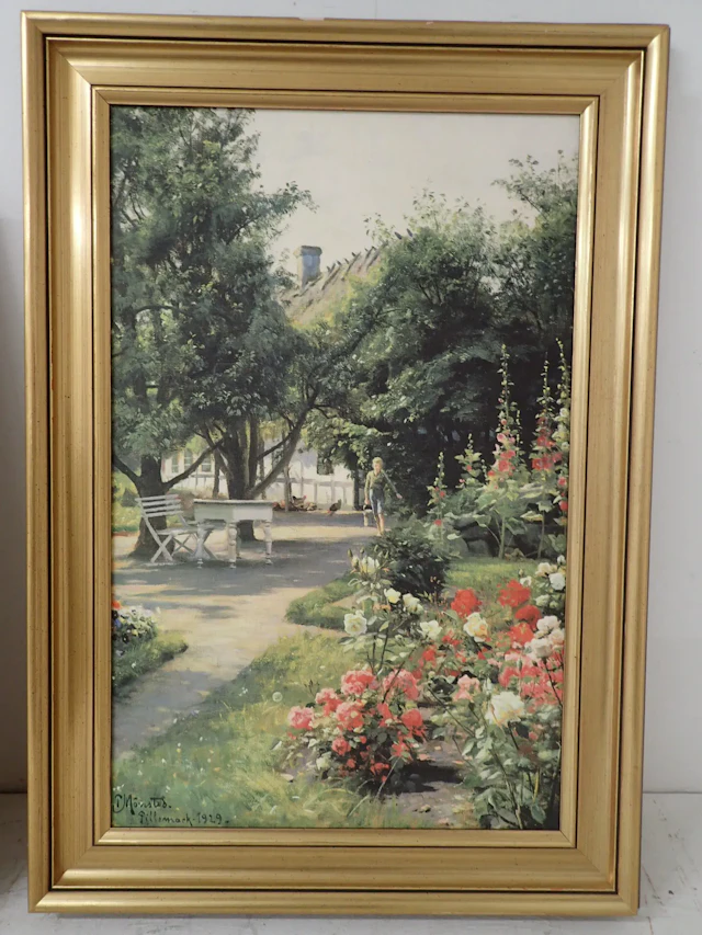 Tryck på duk "P.Mönsted" 74x53cm yttermått