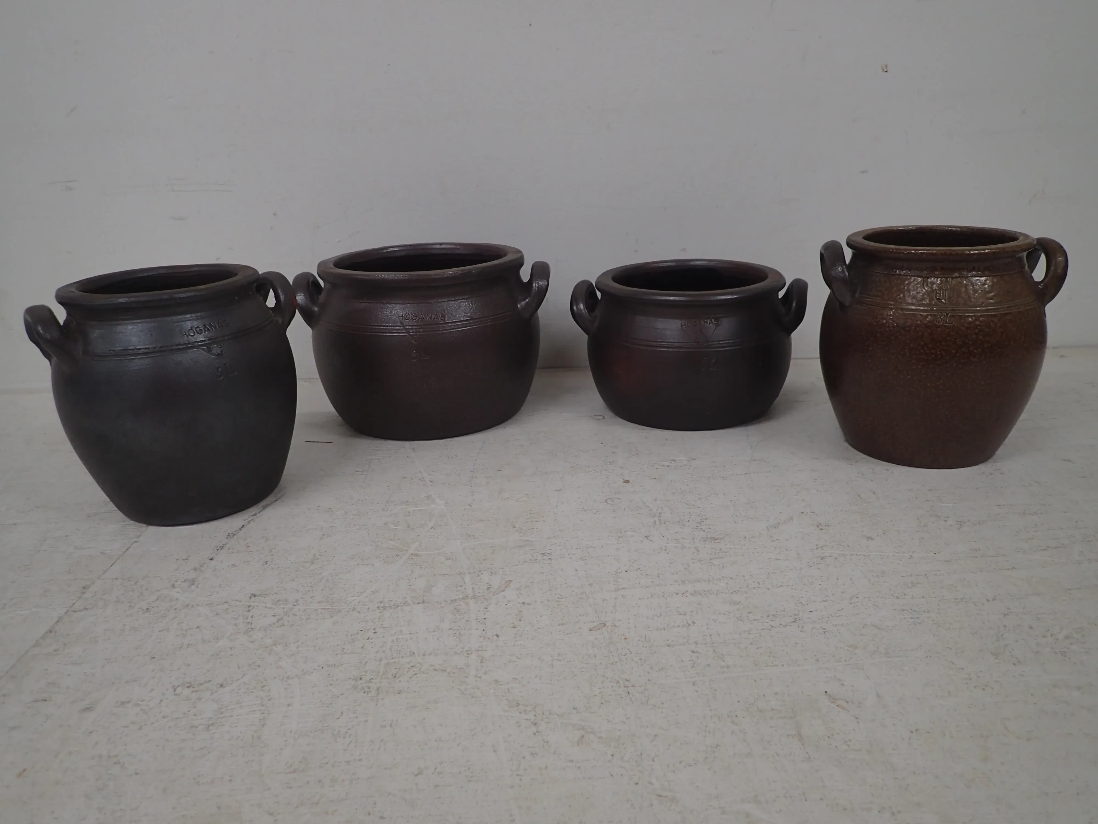 4st Höganäskrukor 3-5L