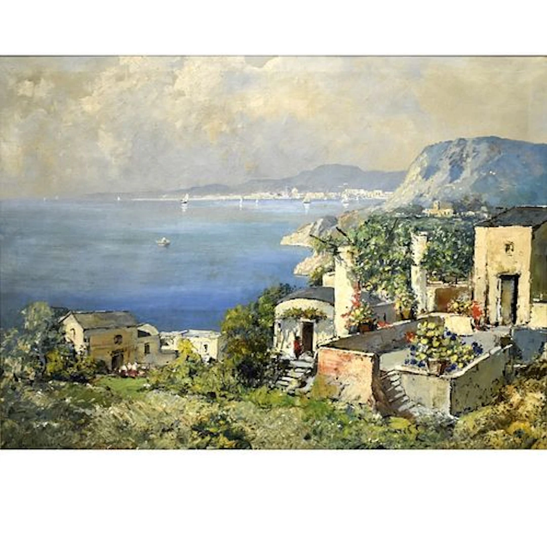 Oil on Canvas Coastal Landscape