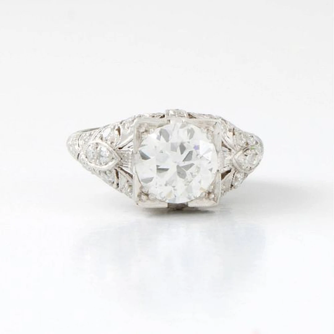 Art Deco Platinum and Diamond Ring