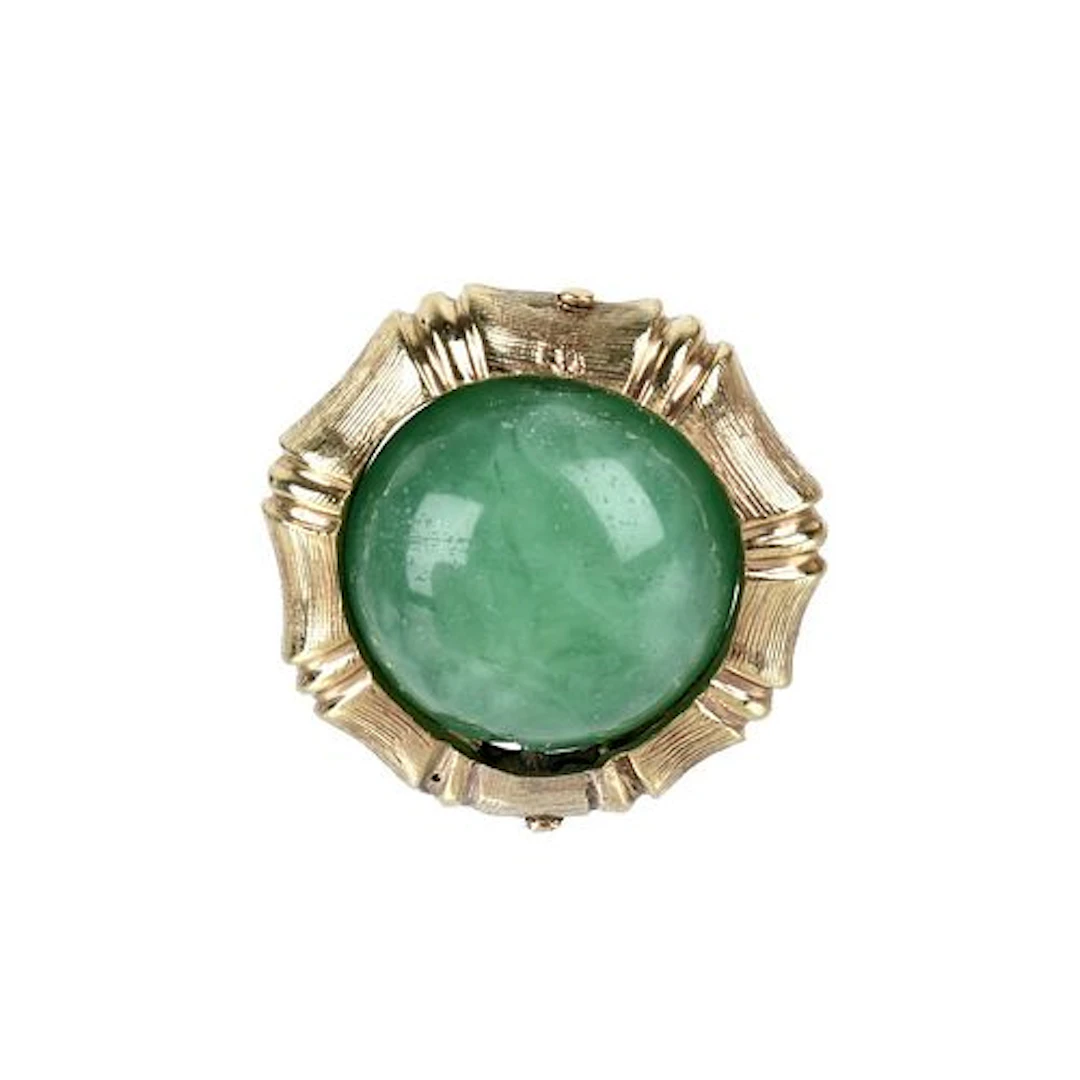 Chrysoprase and 14K Ring