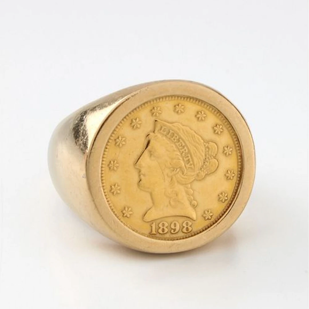 Liberty Head Gold Coin & 14K Ring