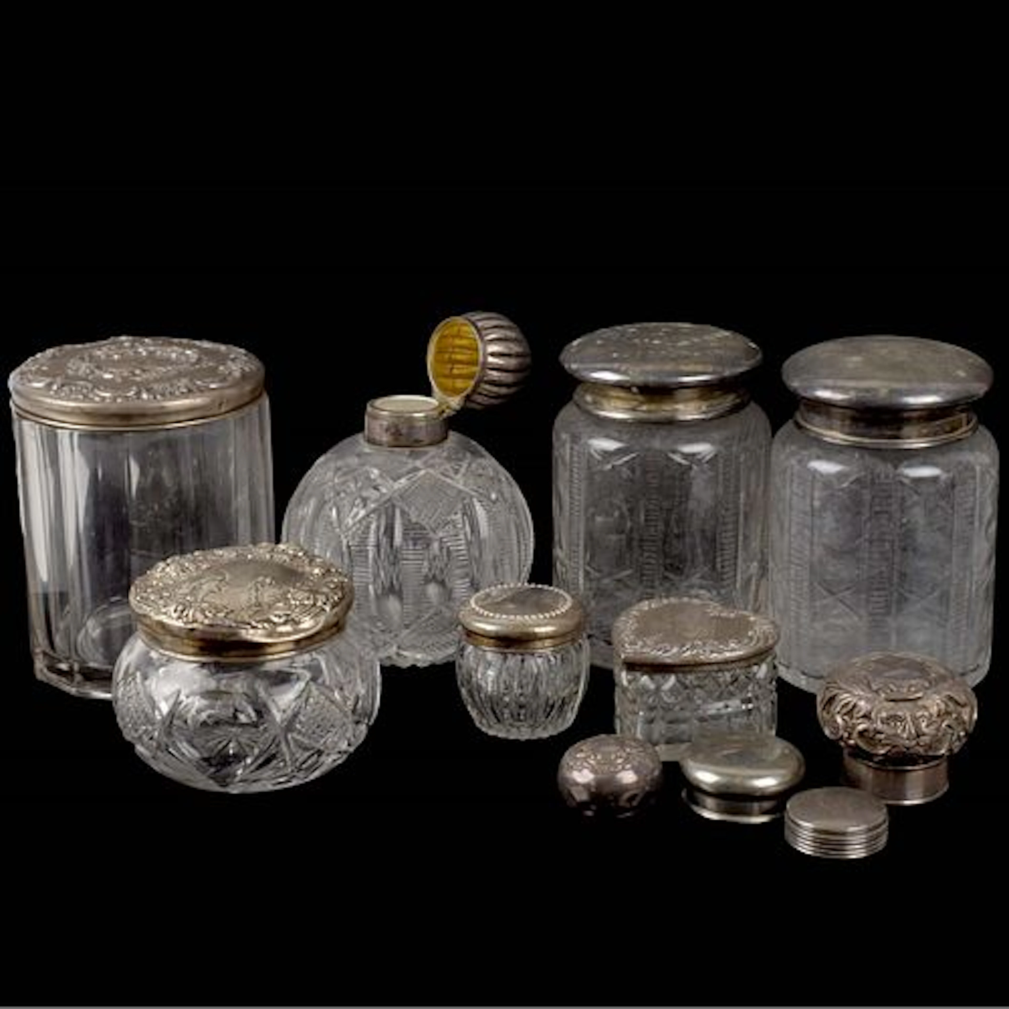 Collection of Vintage Glass Jars