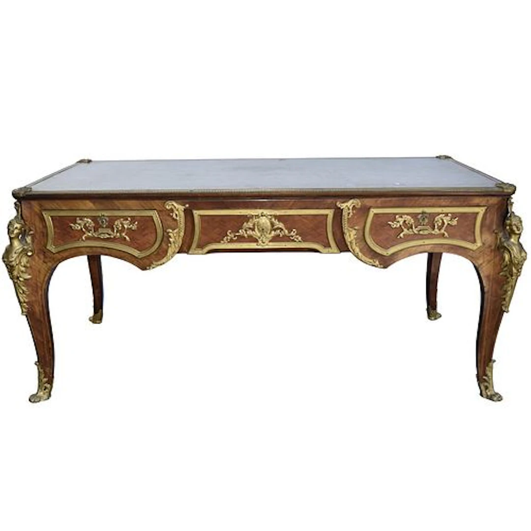 Antique French Louis XV Bureau Plat