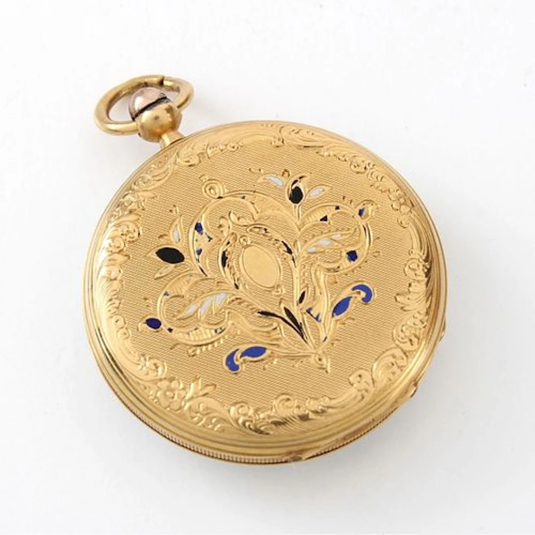 18K and Enamel Pocket Watch