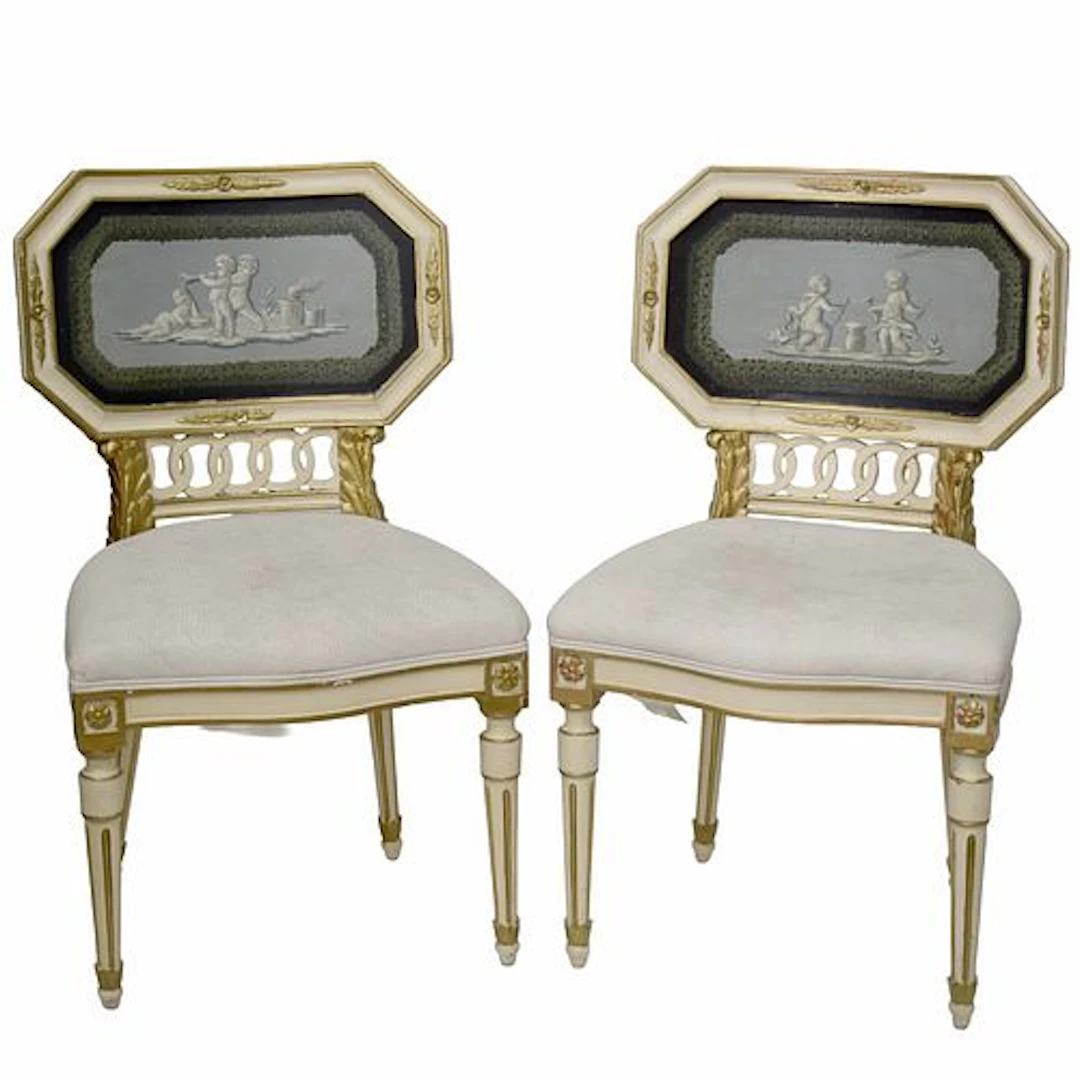 Hand Painted Venetian Side Chairs