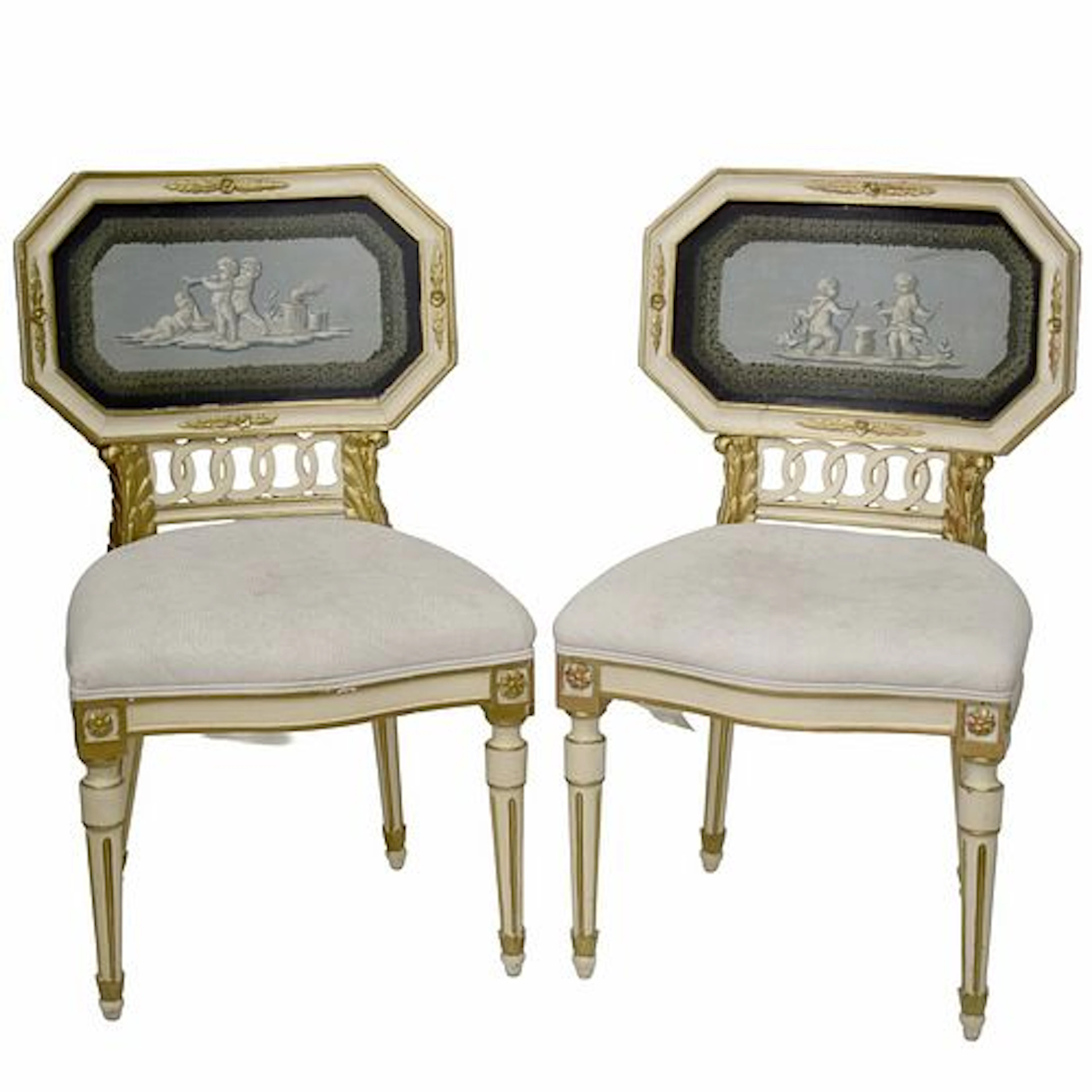 Hand Painted Venetian Side Chairs