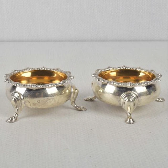 English Sterling Silver Salts